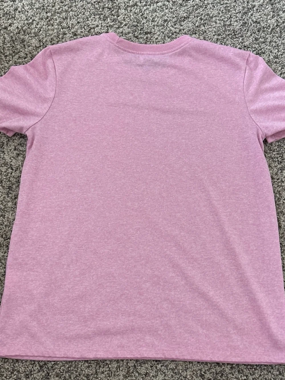 Nike Pink Heather Crew Neck Tee with White Swoosh